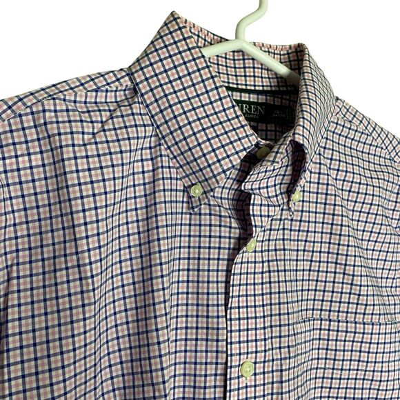 Ralph Lauren Dress Shirt Mens 15.5 34/35 Button Down Non Iron Preppy L/S LRL - Picture 13 of 15